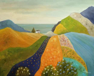 Paysage côtier haut en couleur