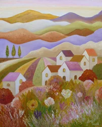 Un village de campagne haut en couleur