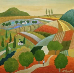 Paysage toscan haut en couleur