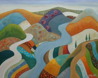 Paysage sinueux et coloré