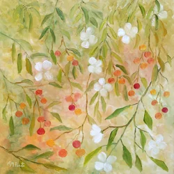Branches de baies en fleur