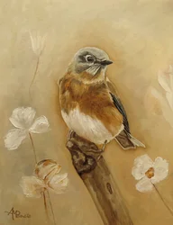 Oiseaux et fleurs délicats