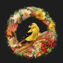 Couronne florale « Goldfinch »