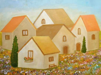 Un village idyllique en pleine floraison