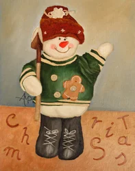 Un bonhomme de neige joyeux pour Noël