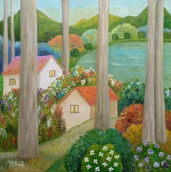 Village paisible au cœur de la forêt