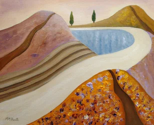 Collines paisibles et lac