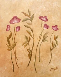 Fleurs rustiques roses