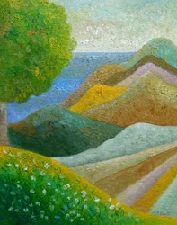 Collines vallonnées et vue sur l