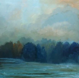 Forêt brumeuse et paisible