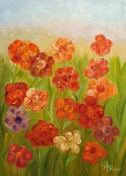 Champ de fleurs aux couleurs éclatantes