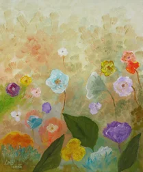 Champ de fleurs fantaisiste