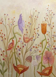 Champ de fleurs fantaisiste