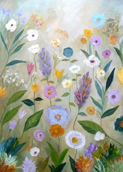 Jardin fleuri fantaisiste