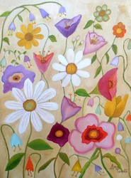 Jardin fleuri fantaisiste