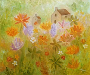 Jardin fleuri fantaisiste