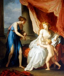 Euphrosyne blessée par Cupidon, se plaignant à Vénus