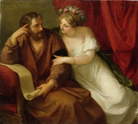 Phryné séduisant le philosophe Xénocrate, 1794