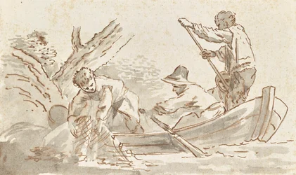 Pêcheurs ramenant les filets