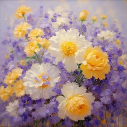 Florales 02, vers 2020 (huile sur toile)