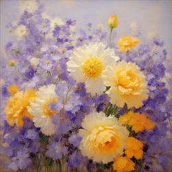 Florales 03, vers 2020 (huile sur toile)