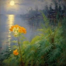 Florales 102, vers 2024 (huile sur toile)