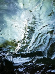 Mouvement fluide bleu-vert