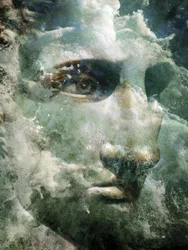 Visage aquatique mythique