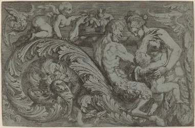 Panneau décoratif avec figures mythologiques