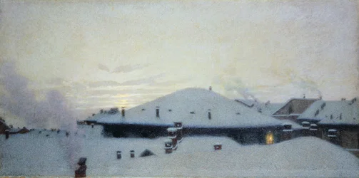 Toits sous la neige