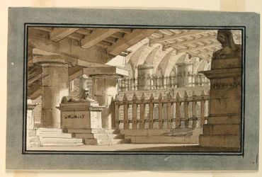 Décor de scène, prison égyptienne