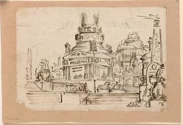 Décor de scène, piédestal de monument