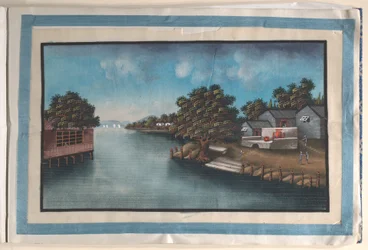 Album contenant douze peintures de scènes le long d