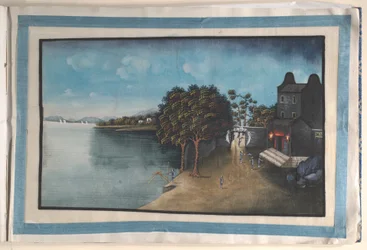 Album contenant douze peintures de scènes le long d