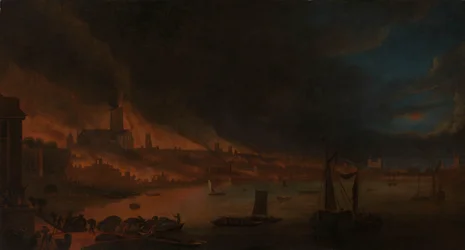 Le Grand Incendie de Londres, vers 1666-1700