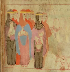 Femmes portant des bandeaux en or, du Pentateuque d