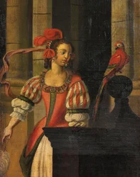 Paravent à quatre volets double face, vers 1700