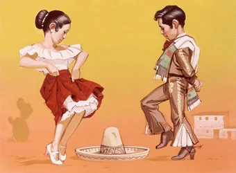Enfants mexicains dans leur costume national