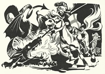 Saint-Georges et le dragon (lithographie)