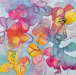 Une muse florale éclatante
