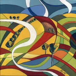 Paysage sinueux et éclatant