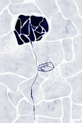 Rose bleue abstraite