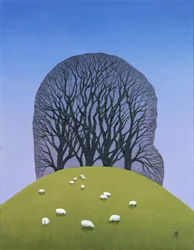 Colline avec moutons, 2017