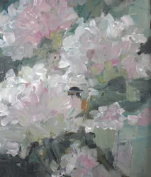 Abstrait floral impressionniste