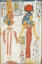 Copie de peinture murale de la tombe de la reine Nefertari, Thèbes, 20ème siècle