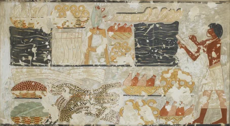 Copie de peinture murale, tombe privée 100 de Rekhmire, Thèbes, 20e siècle