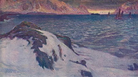 Paysage marin de Lofoten, vers 1910