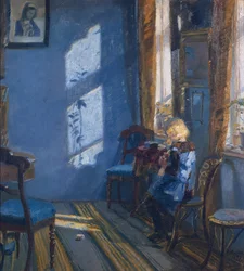Soleil dans le salon bleu