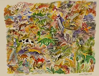 Saint François, 2023 (aquarelle)