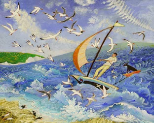 Wallace prend la mer, 2017 (acrylique)